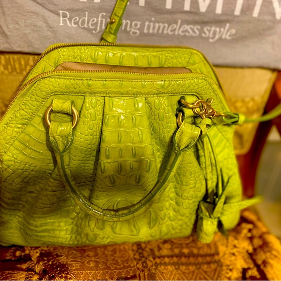 Brahmin Bags Brahmin Handbag Elegantly Clad In Green